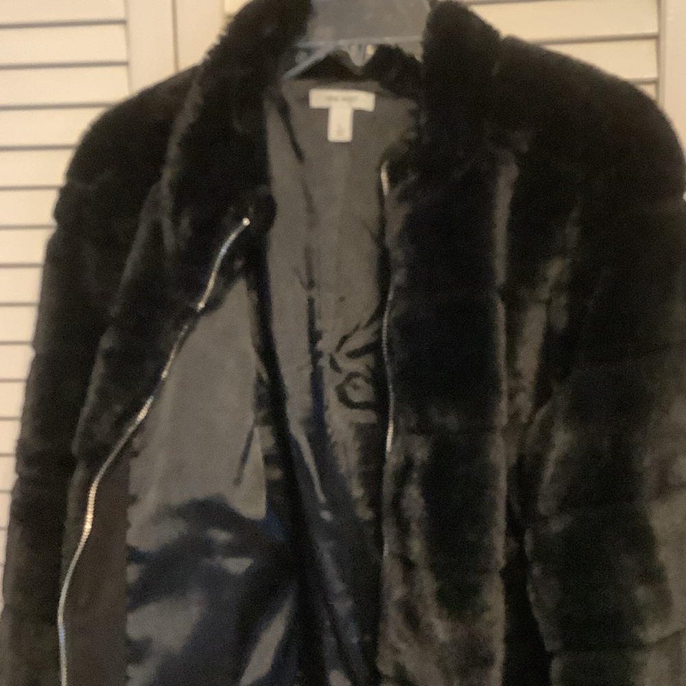 Like new! Nine West Black faux-fur black Jacket